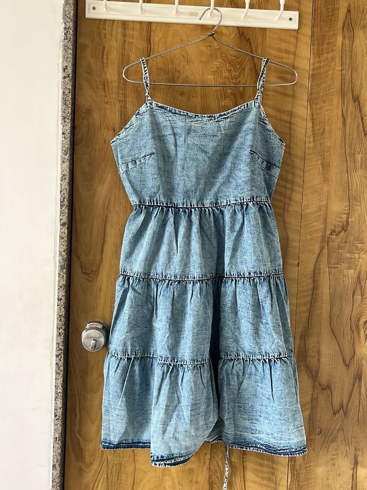 Cute Denim Tiered Sundress