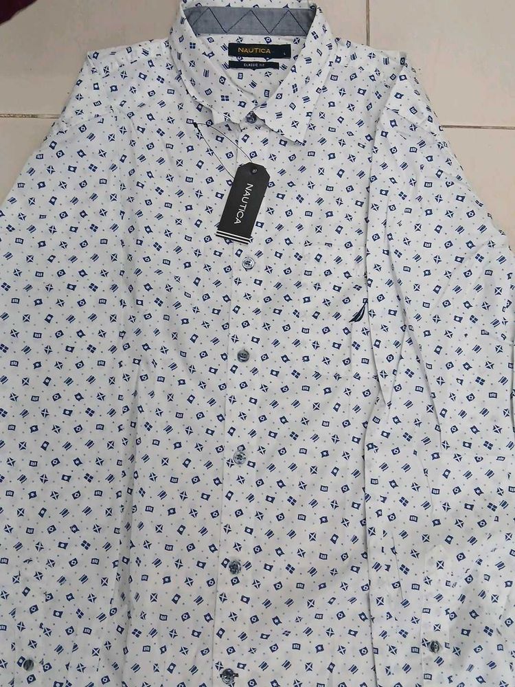 Nautica Men's Printed Button-Down Shirt