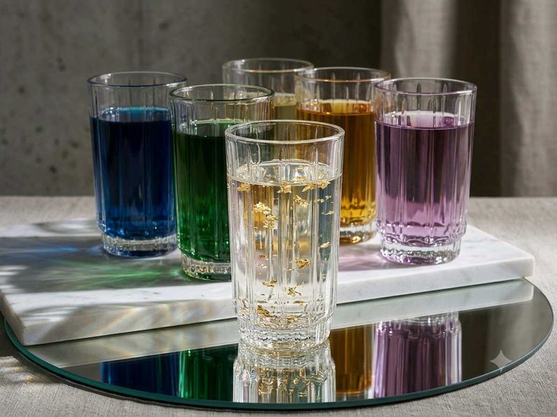 Set of 6 Elegant Drinking Glasses