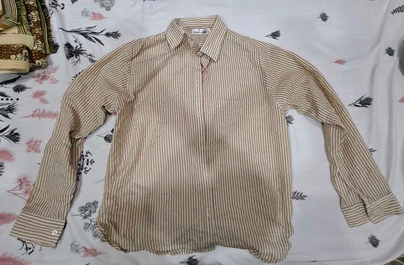 Striped Button-Up Shirt