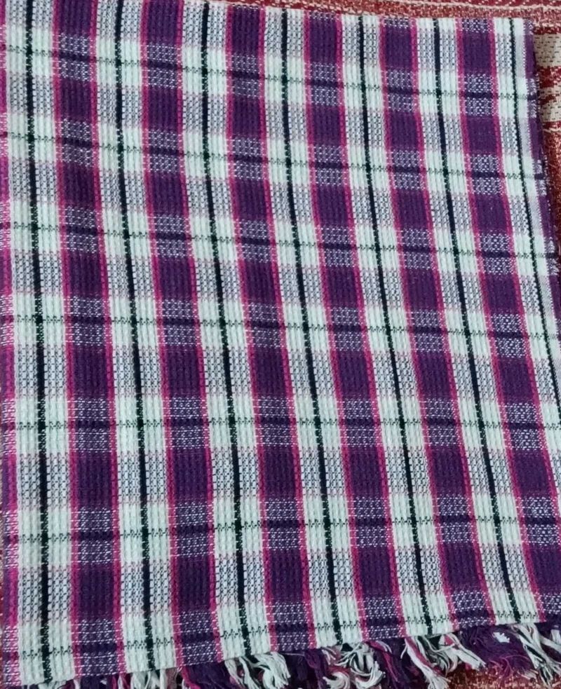 Purple Checkered Towel
