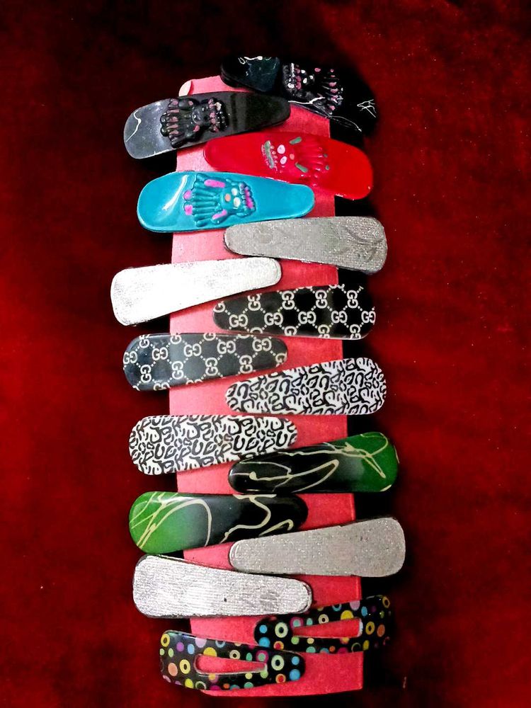 Funky Hair Clip Bundle Pack of 8pairs