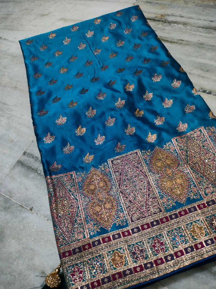 New Stunning satin banarasi silk saree