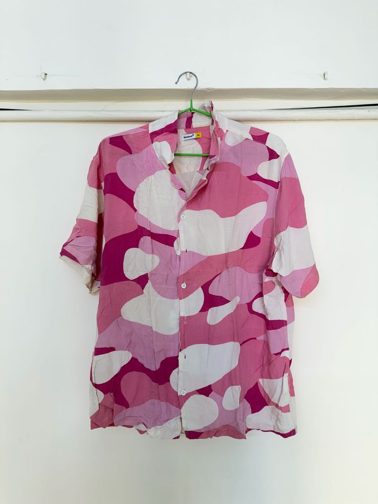 Pink Camo Print Shirt
