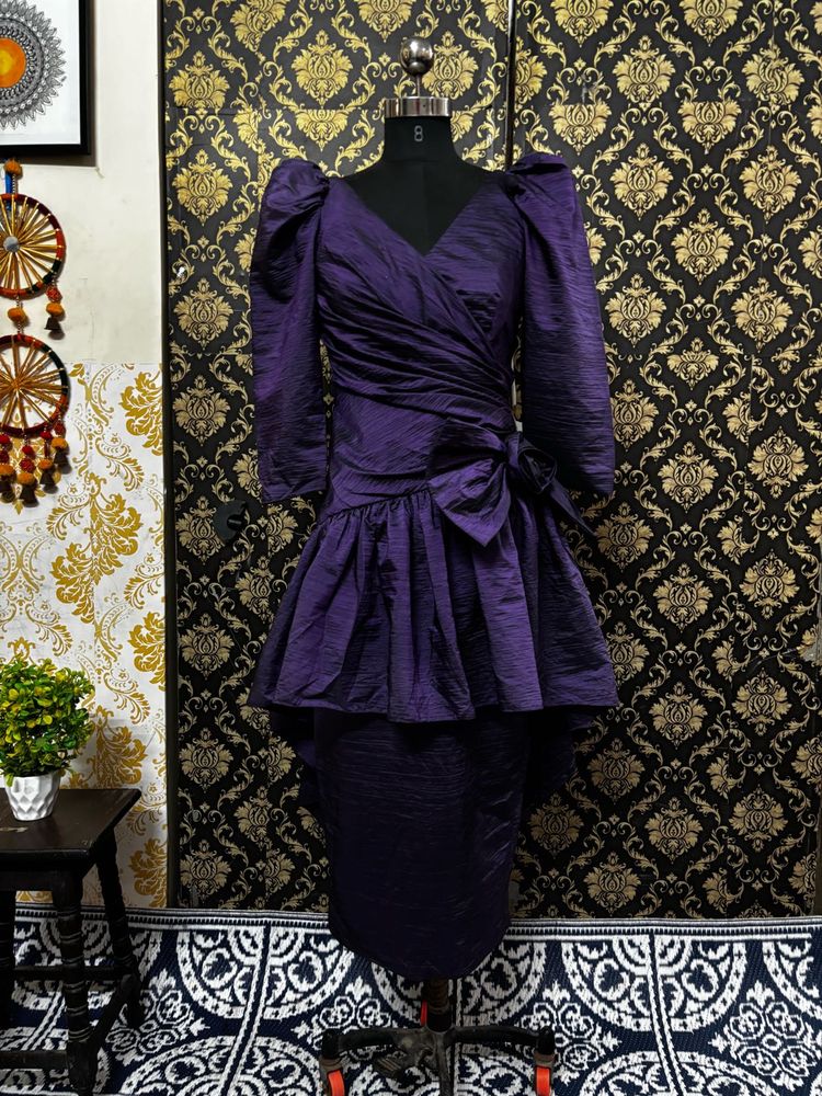 Retro Purple Statement Dress