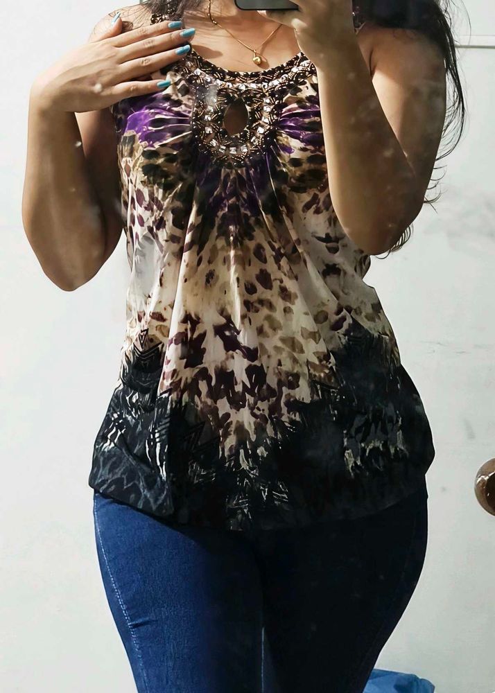 Beaded Y2K/Vintage top