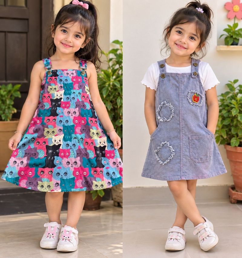 Cute Girls' Dresses (Set of 2)