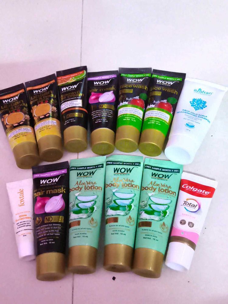 WOW Skincare &amp; Hair Care Samples Lot pack of 13