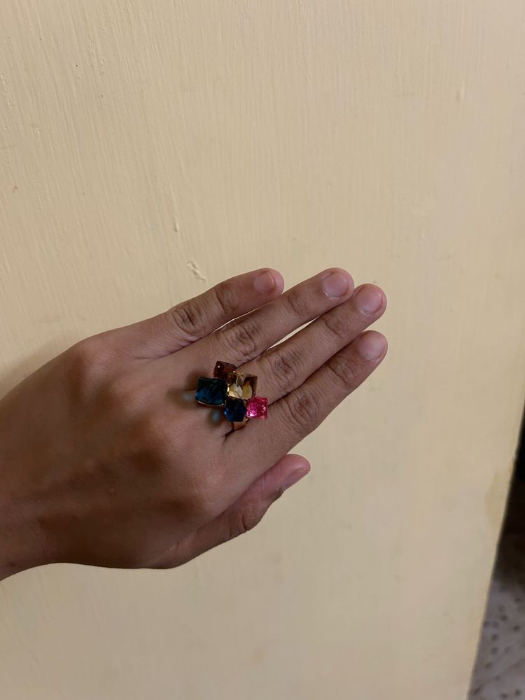 Multi-color Gemstone Ring