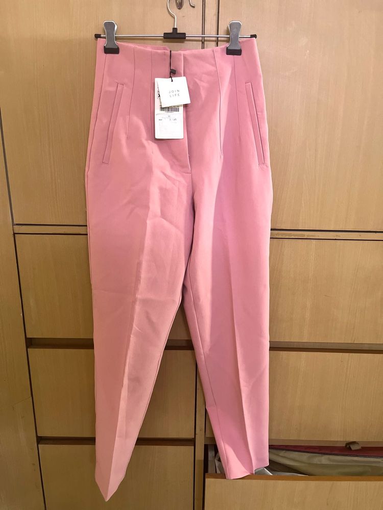 Zara High Waist Formal Trouser Figure Flattering