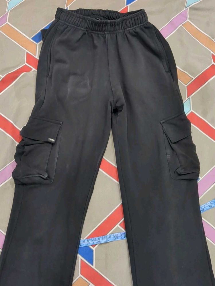 Pronk Baggy Black Cargo Joggers