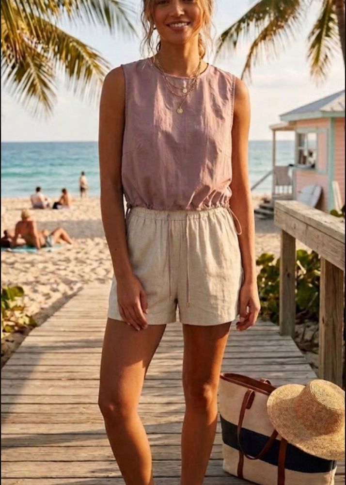 H&amp;M Sleeveless Cropped Top