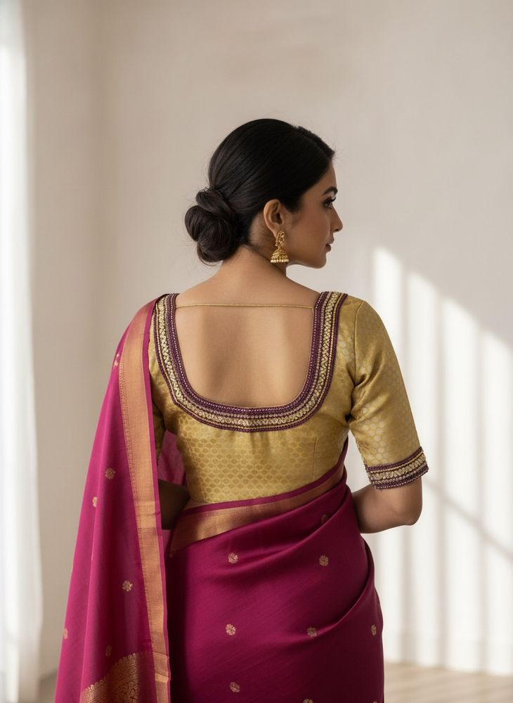 Elegant Brocade Blouse