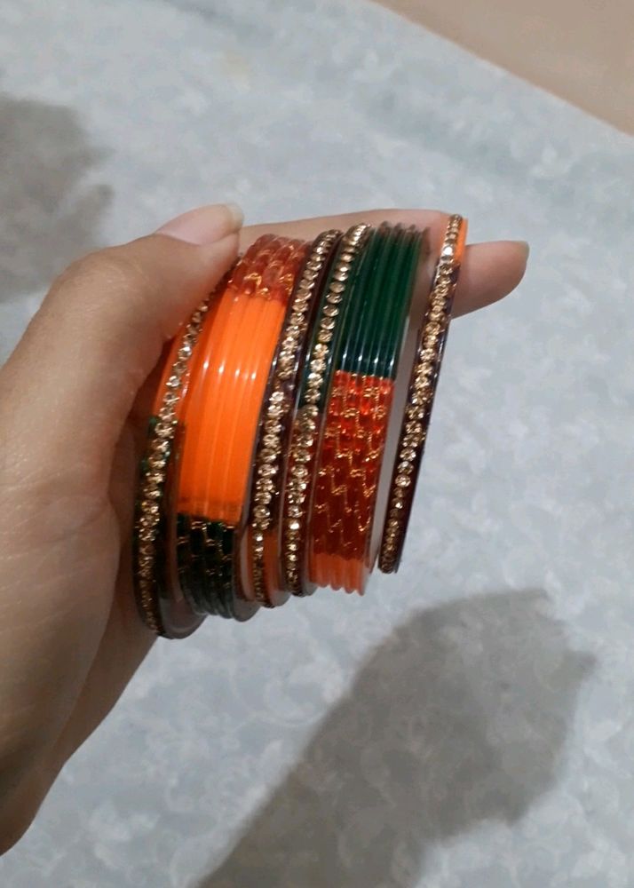 MULTI COLOUR BANGLES AND GOLDEN BANGLES