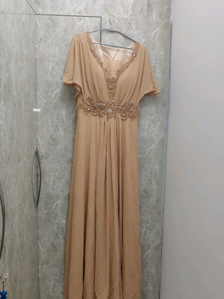 **PRICE DROP** Beige Color Brand New Gown/1piece D