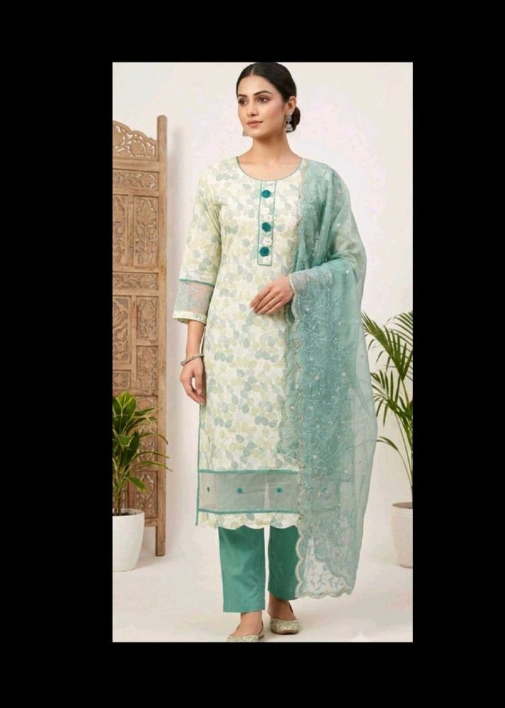Elegant Floral Print Kurta Set with Dupatta