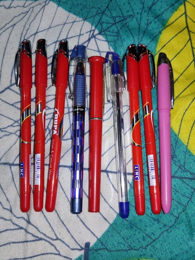 Set Of 9 Pens (Empty)
