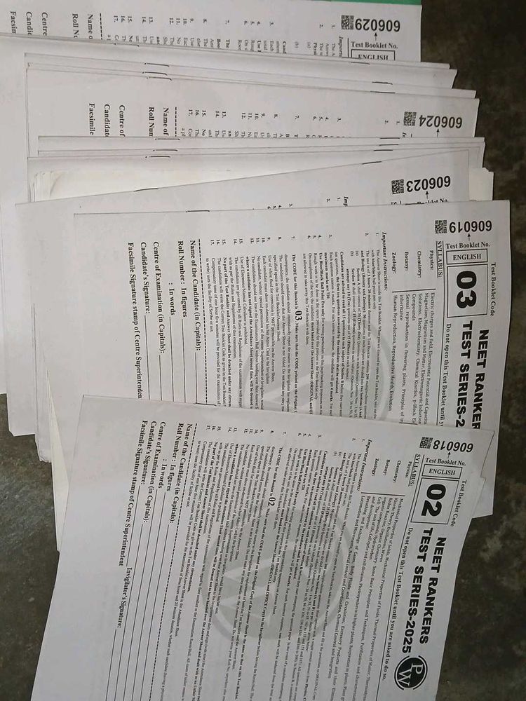 NEET Rankers Test Series Papers