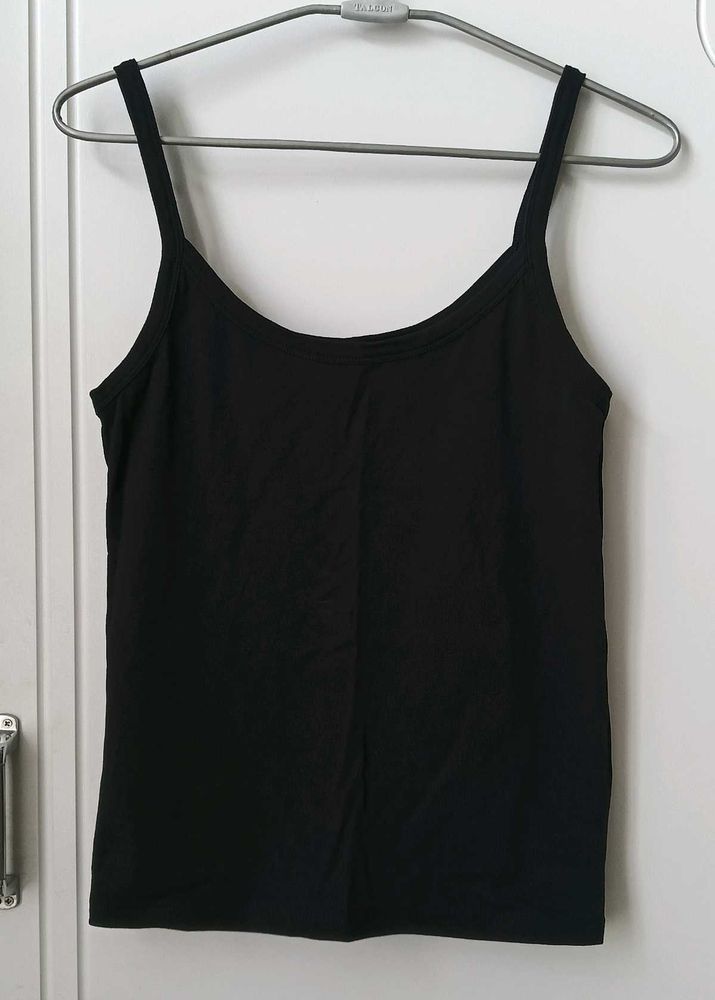 H&amp;M Basic Black Spaghetti Strap Tank Top