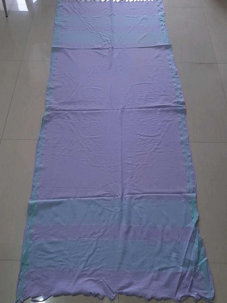 Chic Lavender and Blue Striped Dupatta