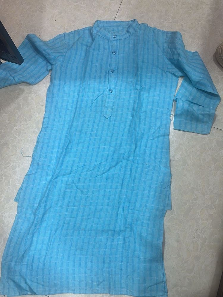 kids Blue Striped Kurta