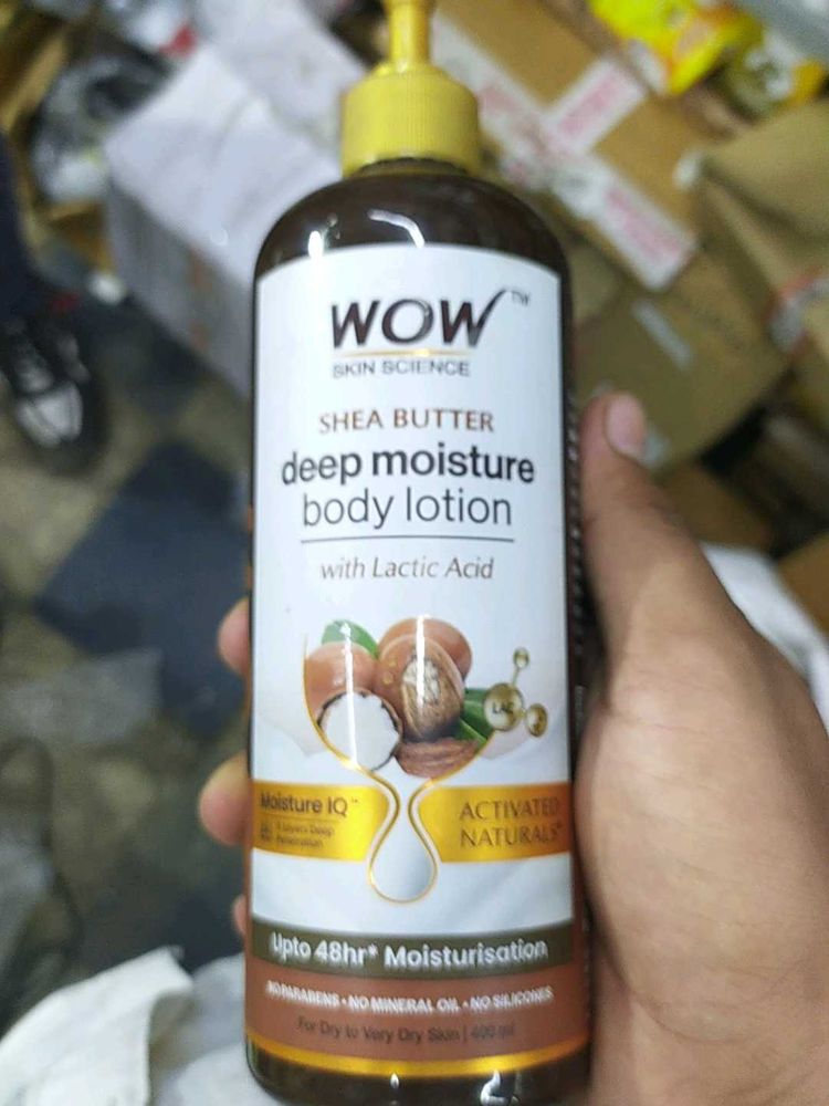 WOW Skin Science Shea Butter Body Lotion its upper