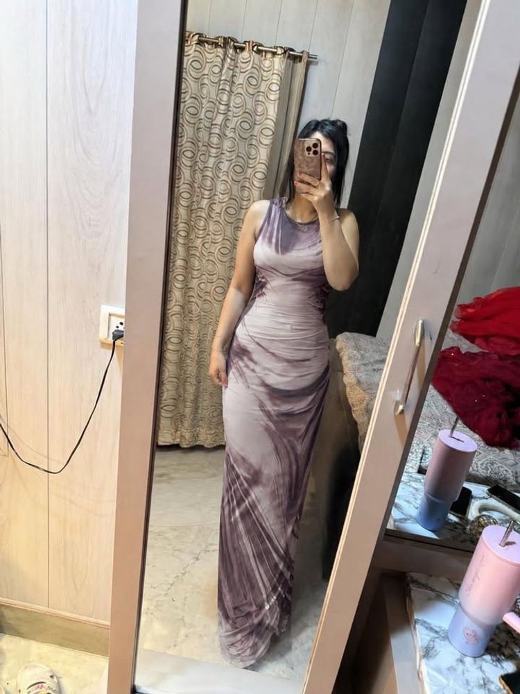 Stylish Ruched Maxi Dress🎀🧚🏻‍♀️