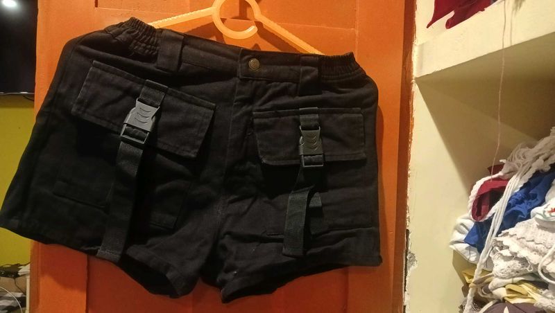 Black Cargo Shorts
