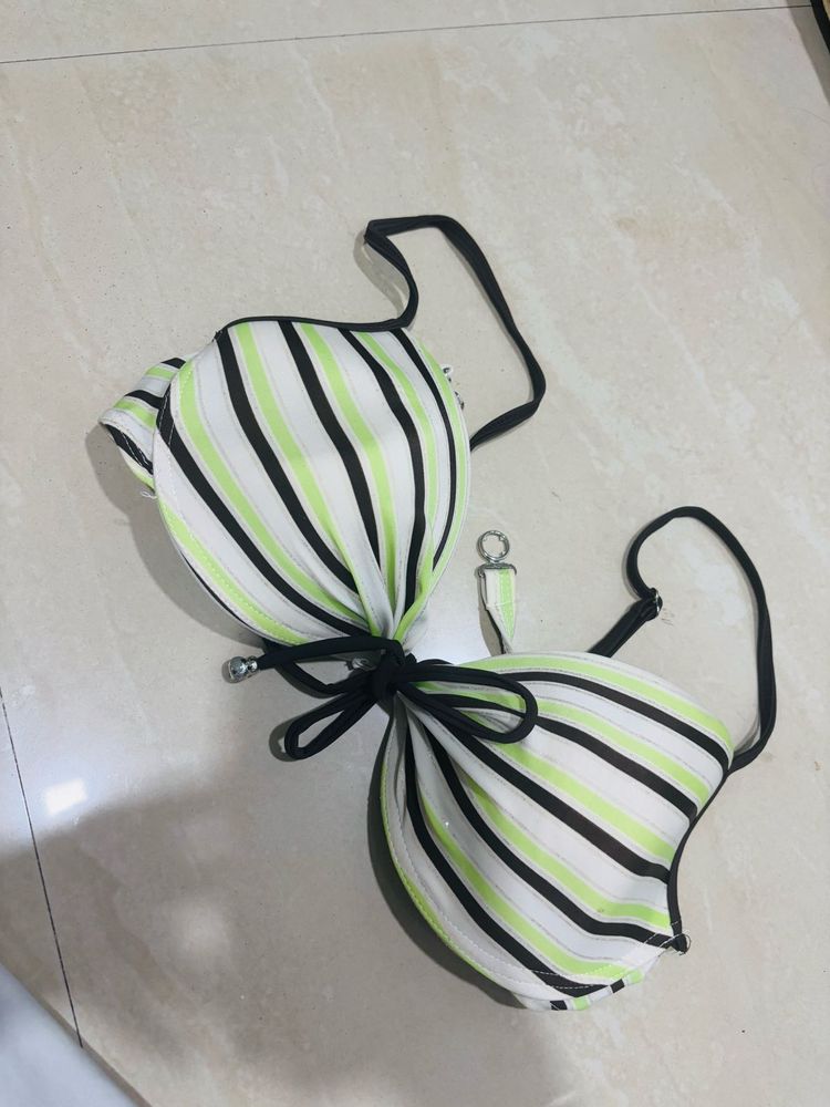 Striped bikini top