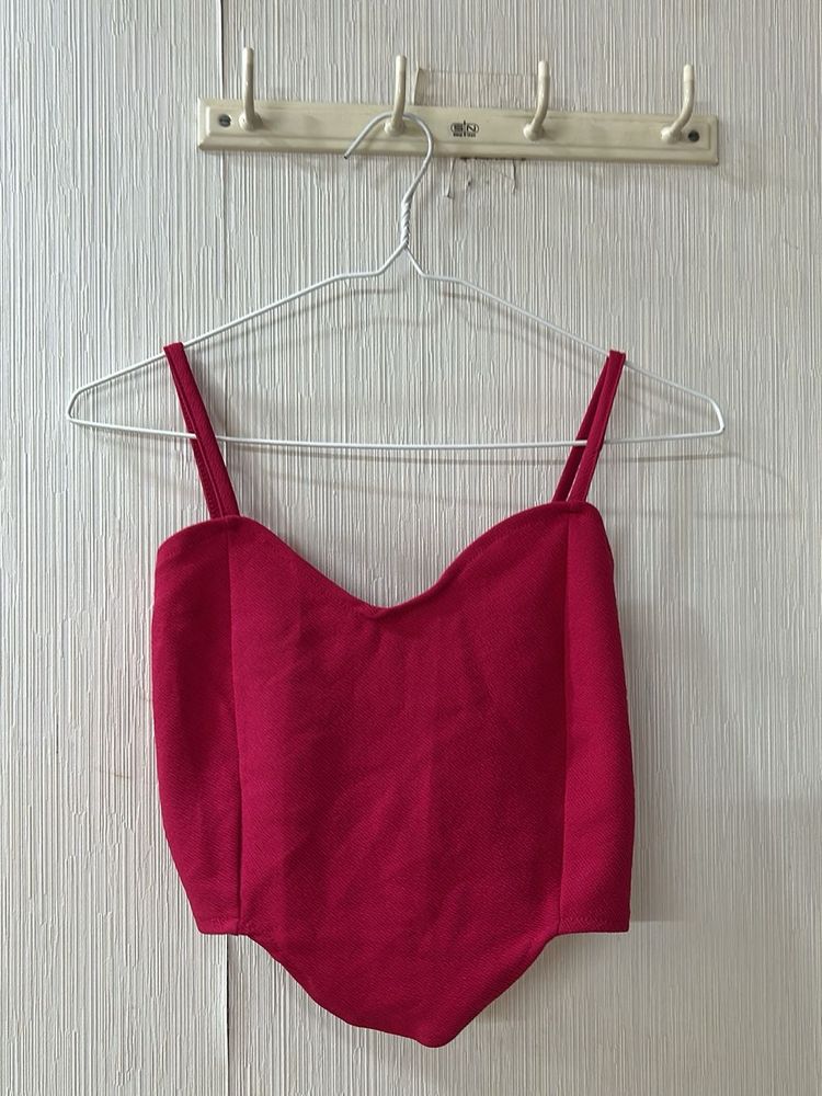 Chic Red Corset Top