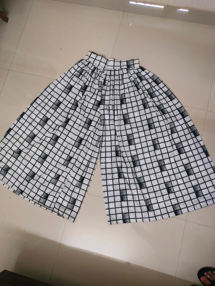 Full Palazzo With Skirt Pattern For Girls Wear