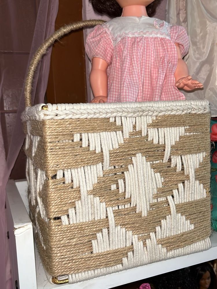 Boho Woven Storage Basket