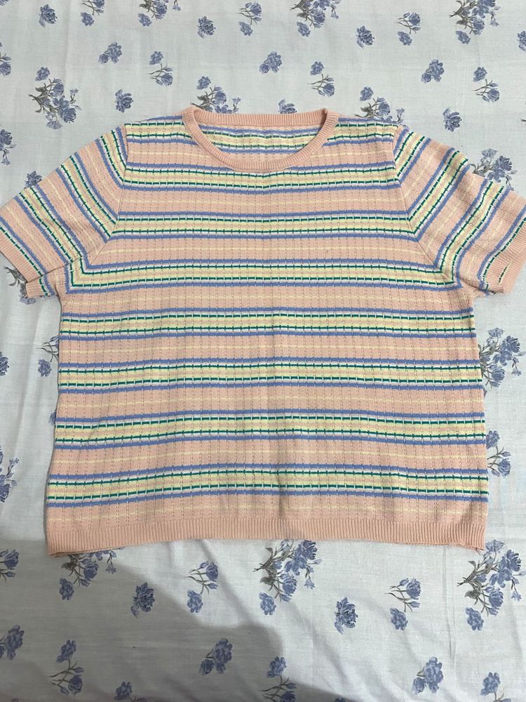 Striped Knit Top