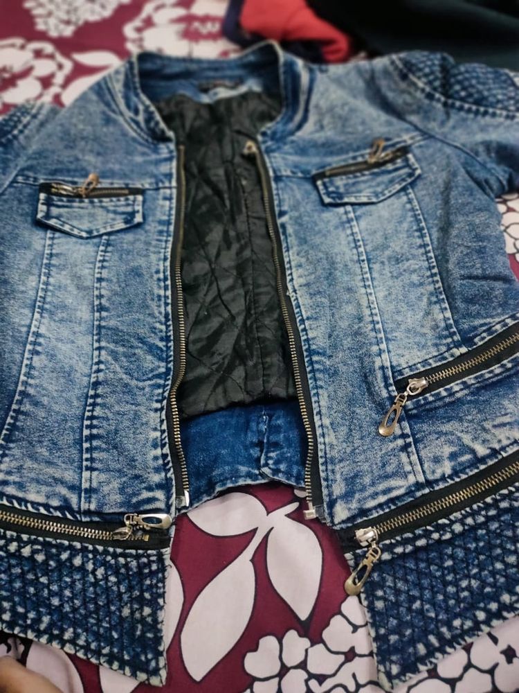 Pure Denim Jacket For Winter