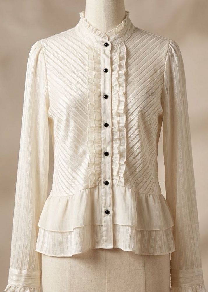 SEOUL ROMANCE // Vintage Victorian Ruffle Blouse