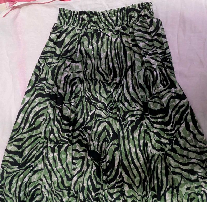 Stylish Zebra Print Midi Skirt