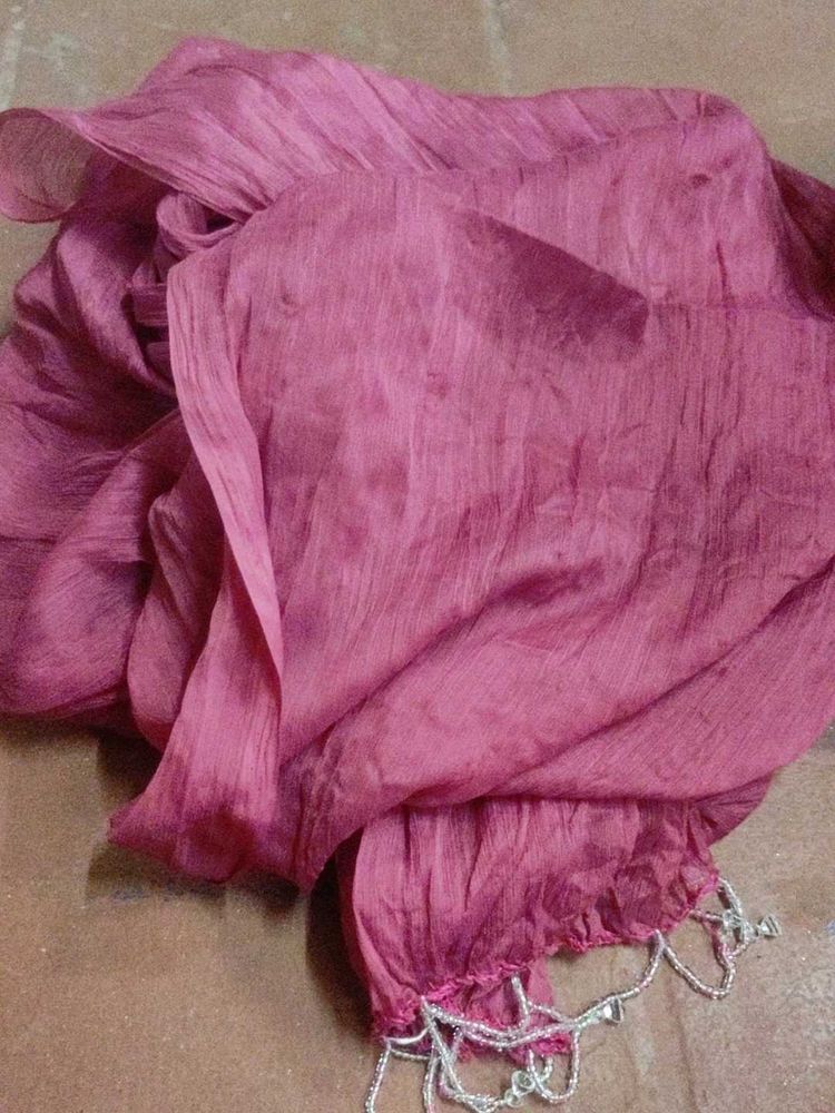 Beautiful Pink Dupatta with Embellished Border