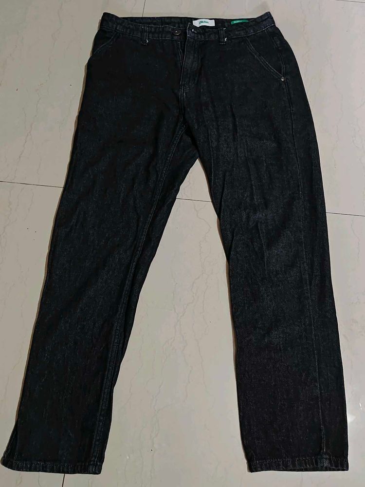 Glitchez Charcoal Black Relaxed fit jeans