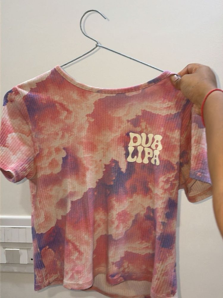 Dua Lipa Cloud Print T-Shirt
