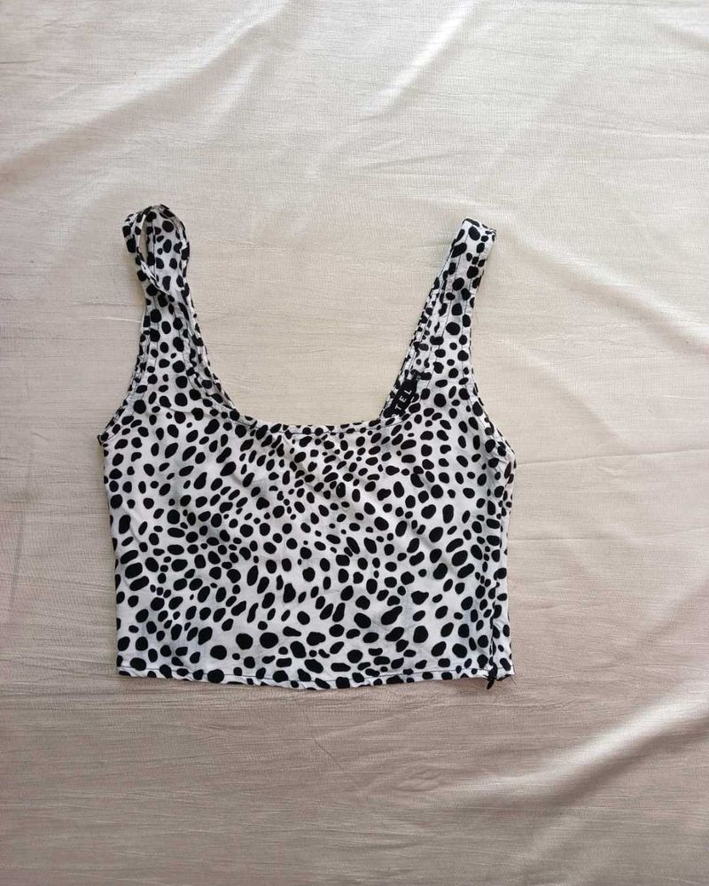 Dalmatian Print Cropped Top
