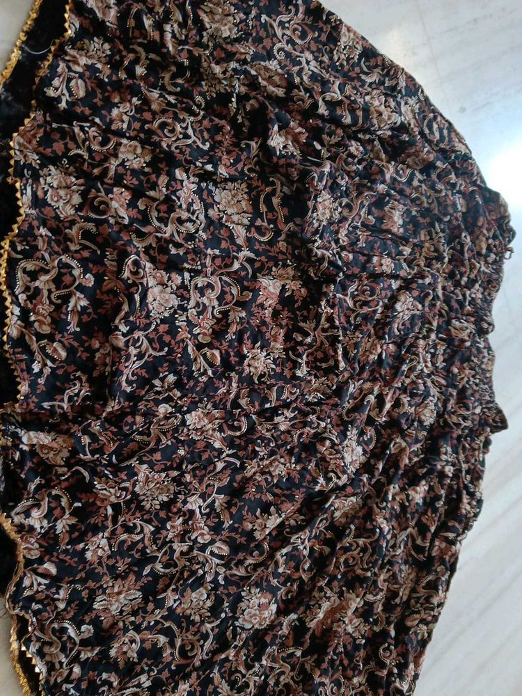 Bohemian Floral Print Maxi Skirt