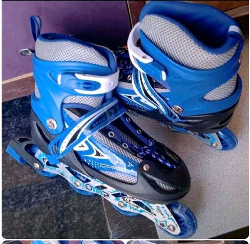 Blue Inline Skates Adjustable