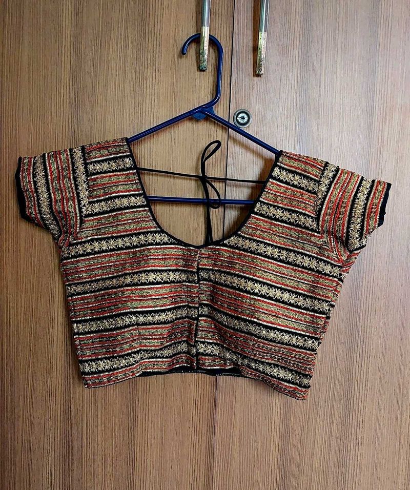 Black Embroidered Blouse