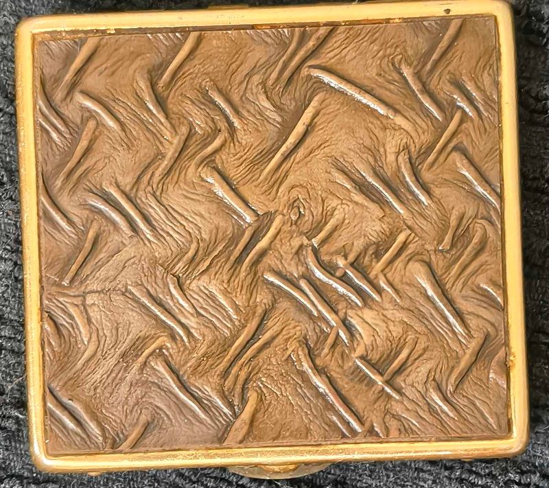 Antique Vintage Textured Metal Folding Box