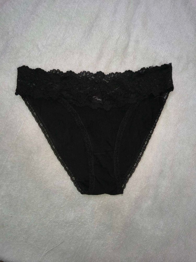 Black Lace Trim Panties