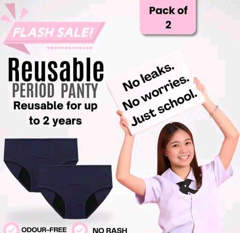 Reusable Period Panty Pack of any 2