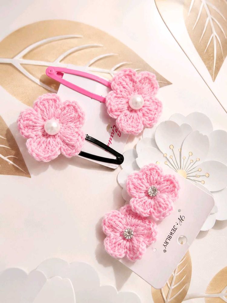 🌷Cute Flower Hair Clips &amp; earing set✨