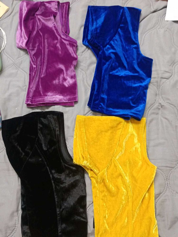 Velvet readymade blouse - Set of 4