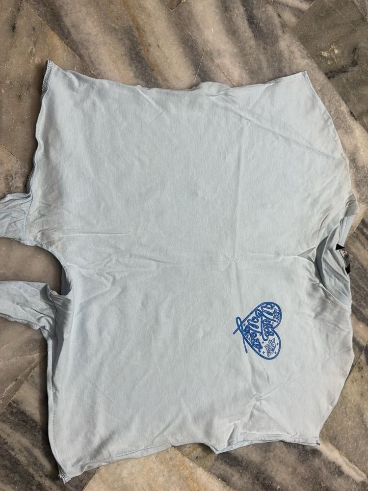 Light Blue Graphic T-Shirt
