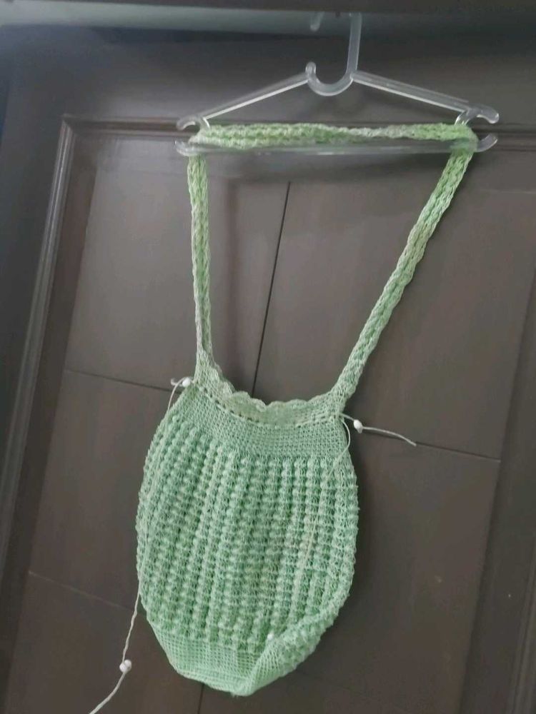 Handmade Crochet Crossbody Bag Parrot colour